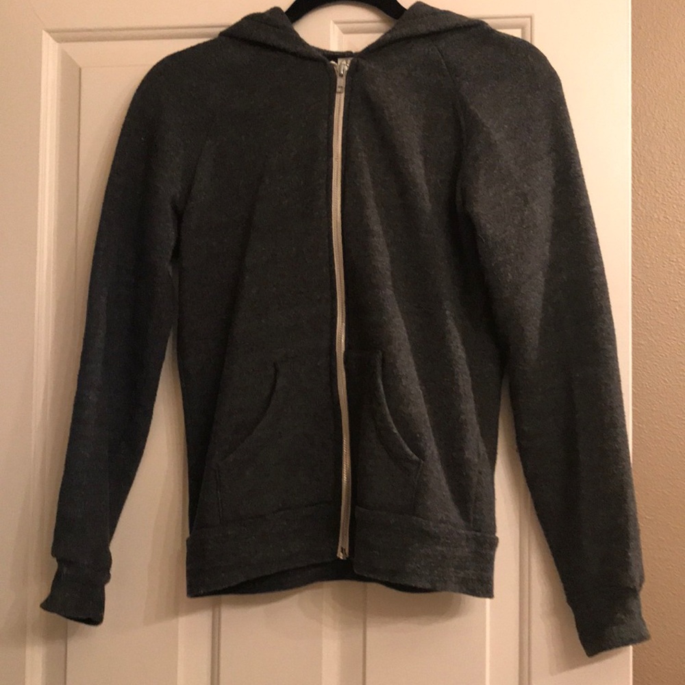 Cotton Gray Zip up hoodie